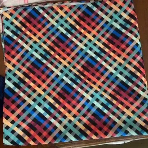 Unique Vintage Scarf Plaid 50s Rockabilly NWOT - Picture 1 of 2